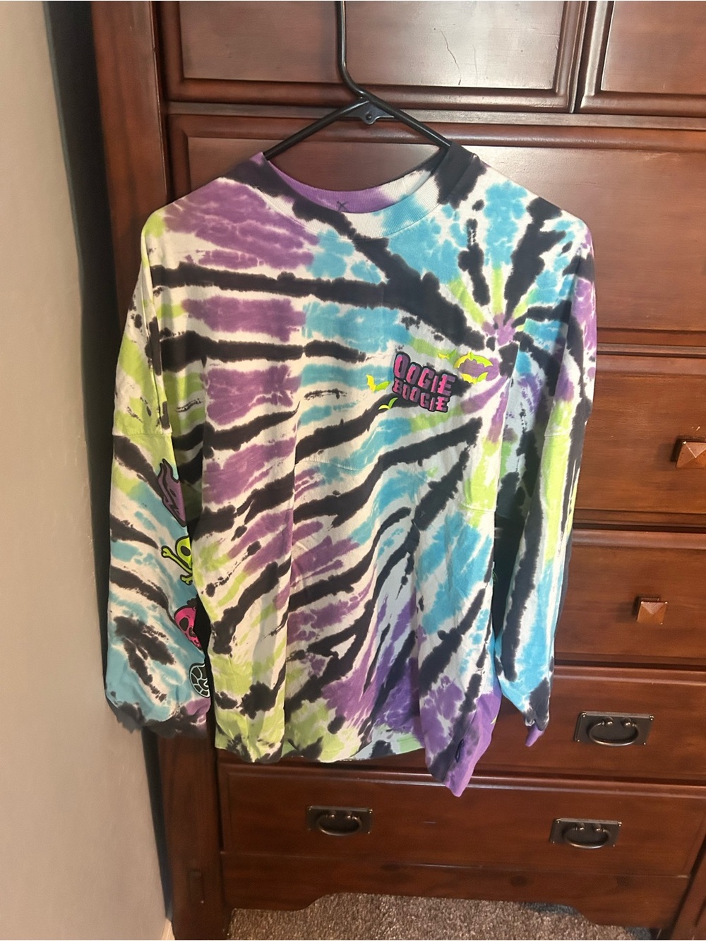 Disney Halloween Oogie Boogie Bash tie dye spirit jersey- GLOWS IN THE DARK!